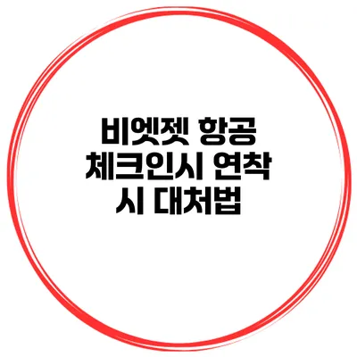비엣젯 항공 체크인시 연착 시 대처법