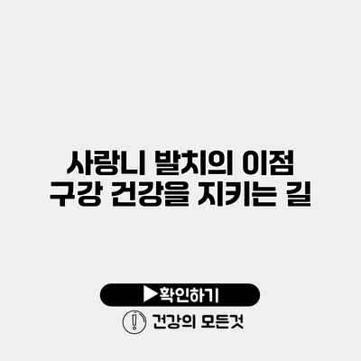 사랑니 발치의 이점 구강 건강을 지키는 길