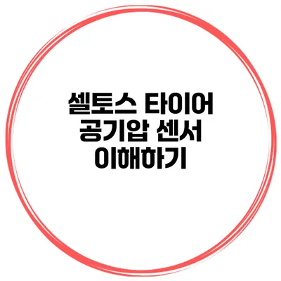 셀토스 타이어 공기압 센서 이해하기