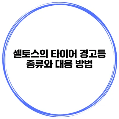 셀토스의 타이어 경고등 종류와 대응 방법